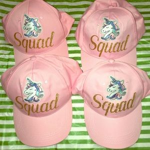 Unicorn Squad Pink Baseball Caps/Hats